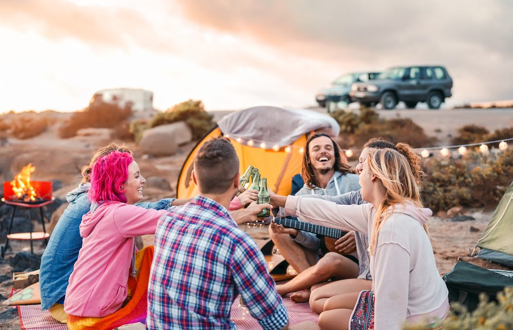 camping, have fun while being frugal