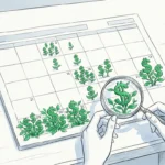 An ink and watercolor illustration of a calendar where specific dates sprout dollar signs, viewed through a magnifying glass.